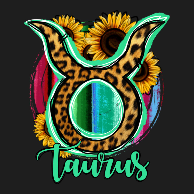 Taurus Zodiac Sign Sunflower Leopard Serape Classic Tee by RanaPortraitStore | Teevron