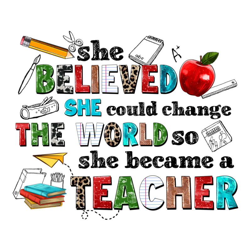 She Believed She Could Change The World So She Bec Premium Tee by NancyCooperArtShop | Teevron