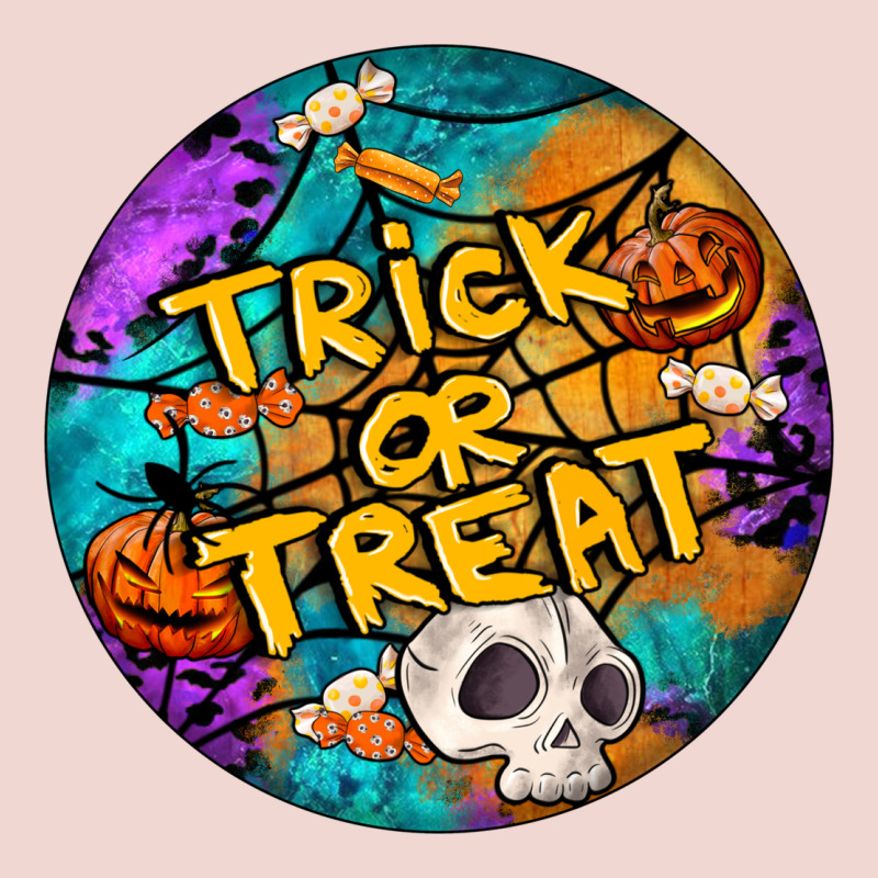 Trick Or Treat Hallowen Round Premium Sweatshirt by LillyAllenDesigns | Teevron