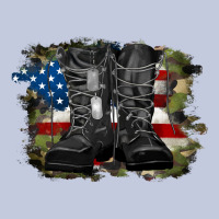 American Flag With Army Boots Long Sleeve Tee | Teevron