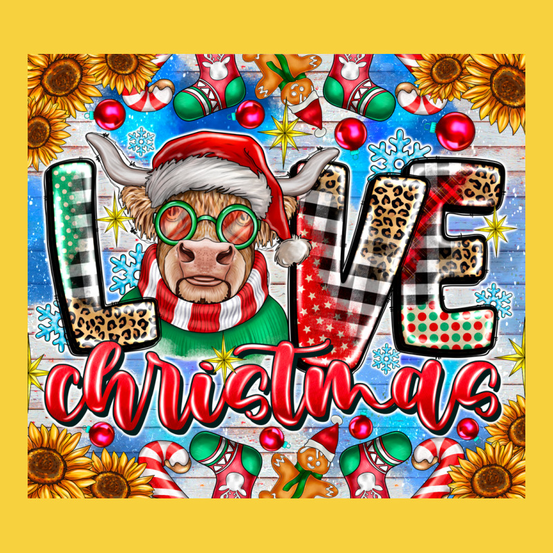 Love Christmas Highland Cow Premium Sweatshirt by CowhideDigitalArt | Teevron