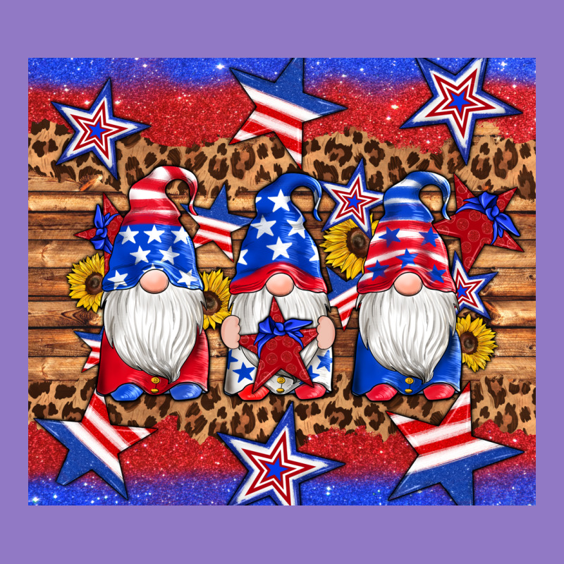 American Flag Gnomes Star Leopard Glitter Tumbler Urban Hoodie by Artiststas | Teevron