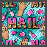Nail Art Hands And Polish With Turquoise Leopard And Glitter Seamless  Zipper Hoodie | Teevron