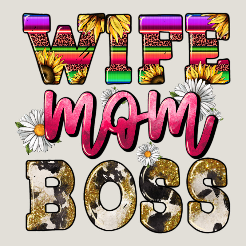 Wife Mom Boss Daisy Heavy Core Tee by NancyCooperArtShop | Teevron