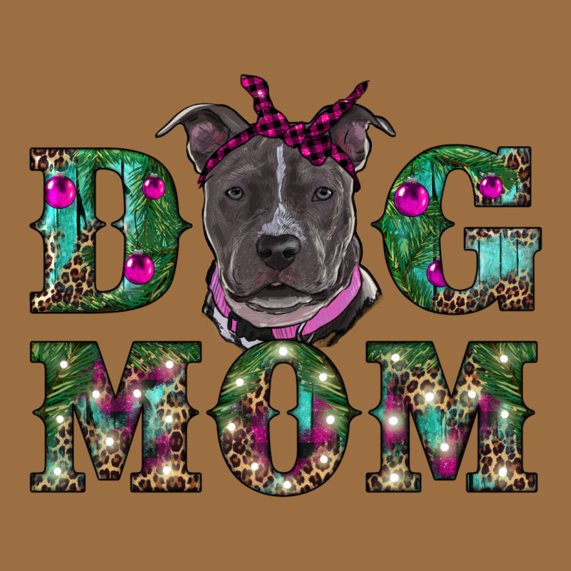 Christmas Dog Mom Pitbull Vintage Tee by RanaPortraitStore | Teevron