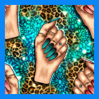 Nail Art With Leopard And Turquoise  Gemstone Seamless Pattern Bbs Zipper Hoodie | Teevron