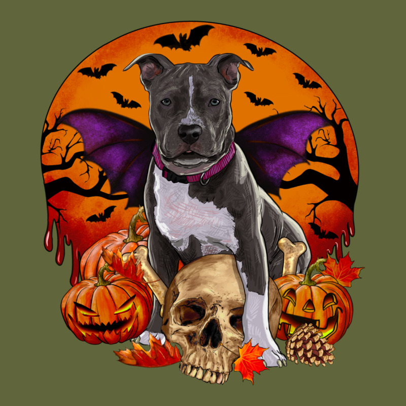 Halloween Pitbull Dog Classic Tee by RanaPortraitStore | Teevron