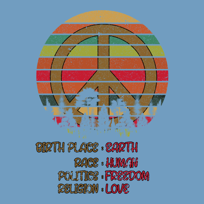 Birthplace Earth Race Human Peace Sign Hippie Urban Heavy Tee by Bettercallsaul | Teevron