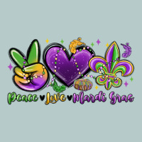 Peace Love Mardi Gras Heavy Core Tee | Teevron