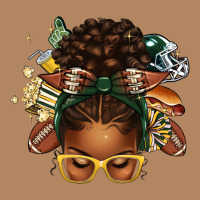 American Football Afro Messy Bun Long Sleeve Tee | Teevron