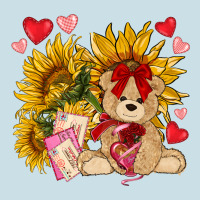 Valentines Day Sunflowers With Bear Hjf Ladies Tee | Teevron