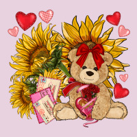 Valentines Day Sunflowers With Bear Hjf Ladies Tee | Teevron