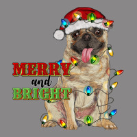 Merry And Bright Pug Vintage Tee | Teevron