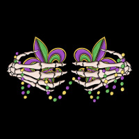 Skeleton Hands Mardi Gras Heavy Core Tee | Teevron