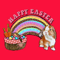 Happy Easter Bunny And Egg Basket Rainbow Classic Tee | Teevron