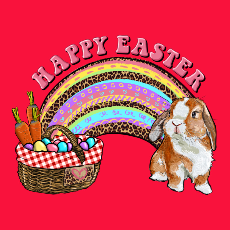 Happy Easter Bunny And Egg Basket Rainbow Classic Tee by RanaPortraitStore | Teevron