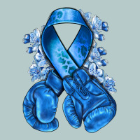 Blue Ribbon With Boxing Gloves Heavy Core Tee | Teevron