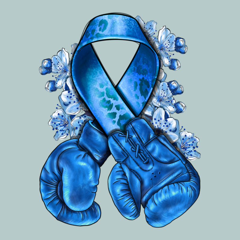 Blue Ribbon With Boxing Gloves Heavy Core Tee by NancyCooperArtShop | Teevron