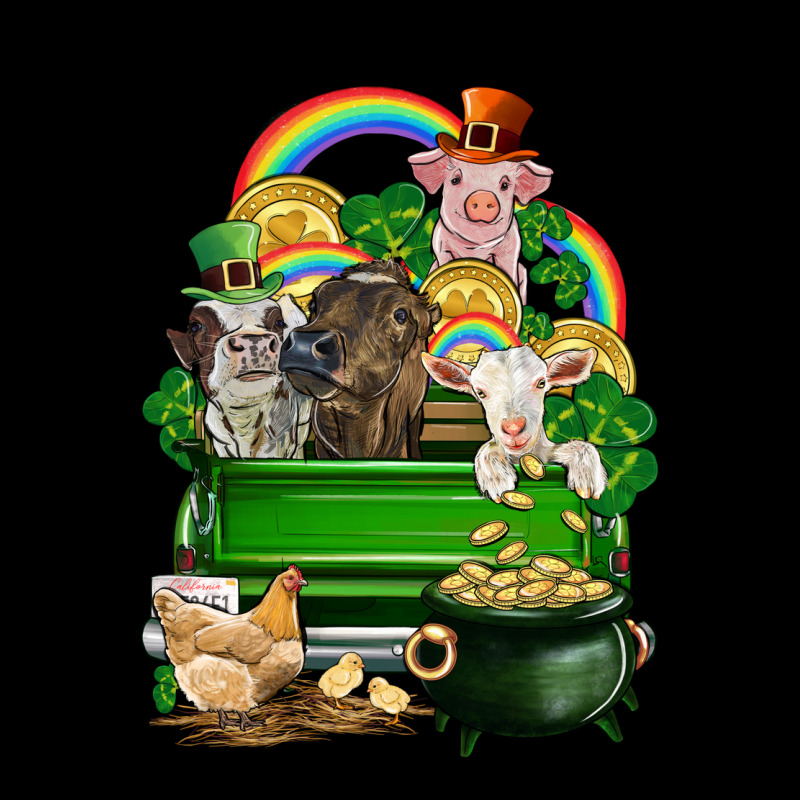 St. Patrick's Day Animal Truck Heavyweight Sweatshirt by CowGirlArtShop | Teevron