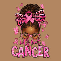 Lets Beat Cancer Afro Messy Bun Long Sleeve Tee | Teevron