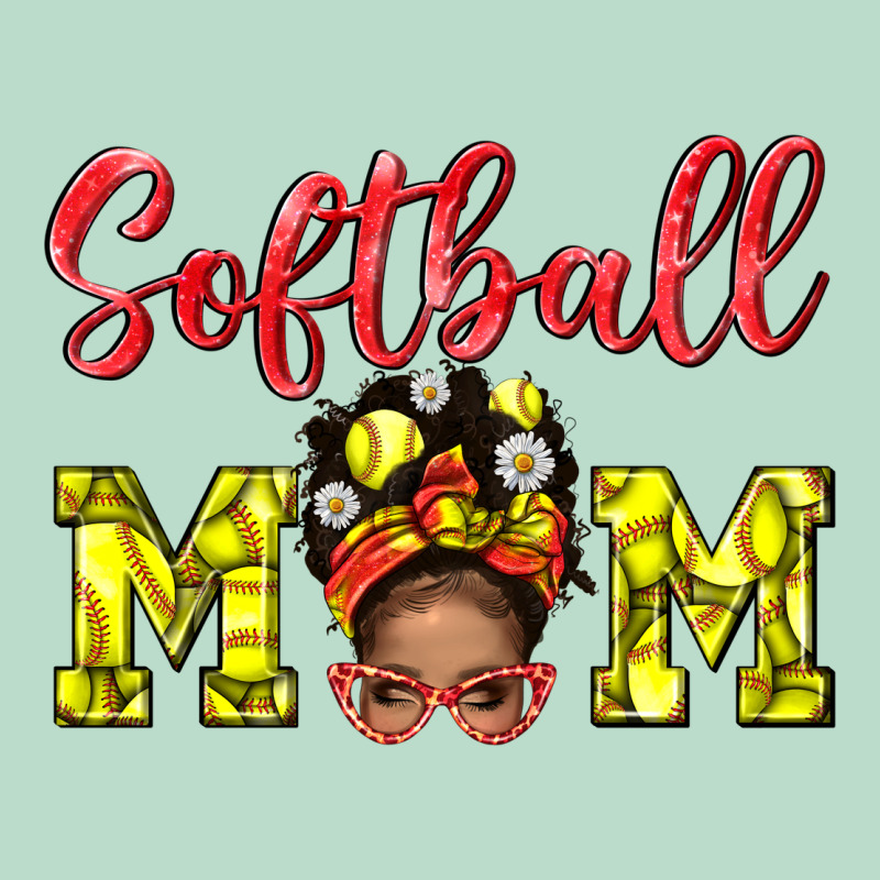Softball Mom  And Afro Messybun Mom Bbs Premium Hoodie by BundleAndBundleShop | Teevron