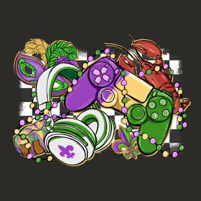 Gamer Mardi Gras Game Controller Heavy Core Tee by MaliasSmallBusiness | Teevron