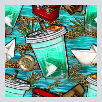 Fish Coffee Cups And Reeds With Paper Boat And Leopard Lake Seamless P Zipper Hoodie | Teevron