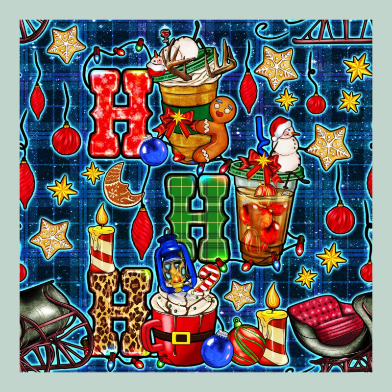 Christmas Ho Ho Ho With Coffee Cups And Ornaments With Plaid Seamless  Zipper Hoodie by BundleAndBundleShop | Teevron