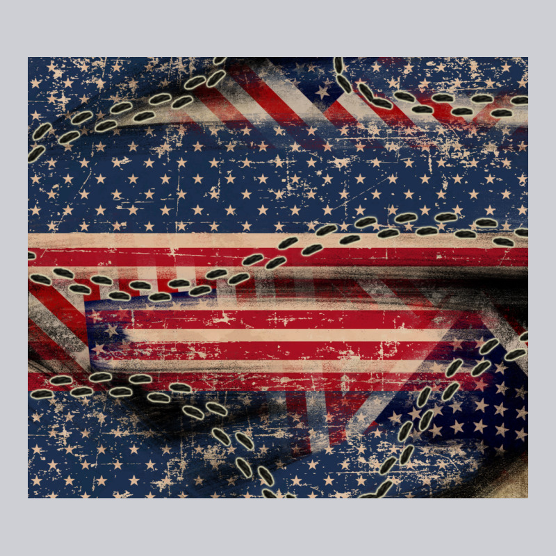 American Flag Stitches Heavyweight Sweatshirt by CowGirlArtShop | Teevron
