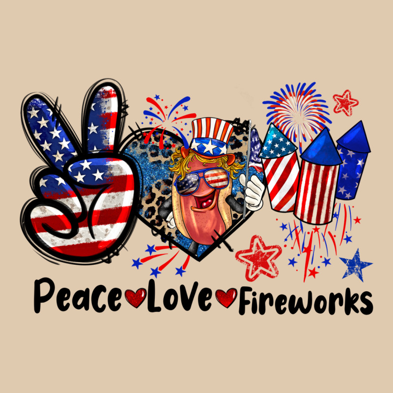 Peace Love Fireworks 4th Of July Heavyweight Sweatshirt by CowGirlArtShop | Teevron