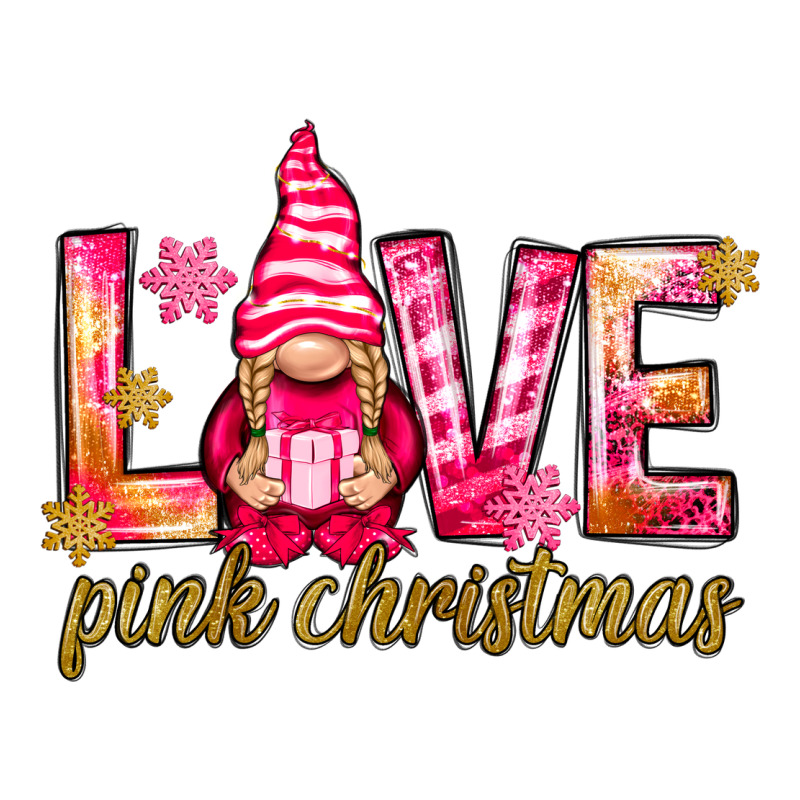 Love Pink Christmas Gnome Ladies Tee by NancyCooperArtShop | Teevron