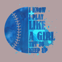 I Know I Play Like A Girl Try To Keep Up Softball Vintage Hoodie | Teevron
