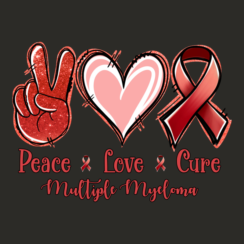 Peace Love Cure Multiple Myeloma Heavy Core Tee by NancyCooperArtShop | Teevron