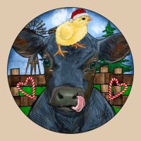 Black Angus Cattle With Santa Chick Christmas Classic Tee | Teevron