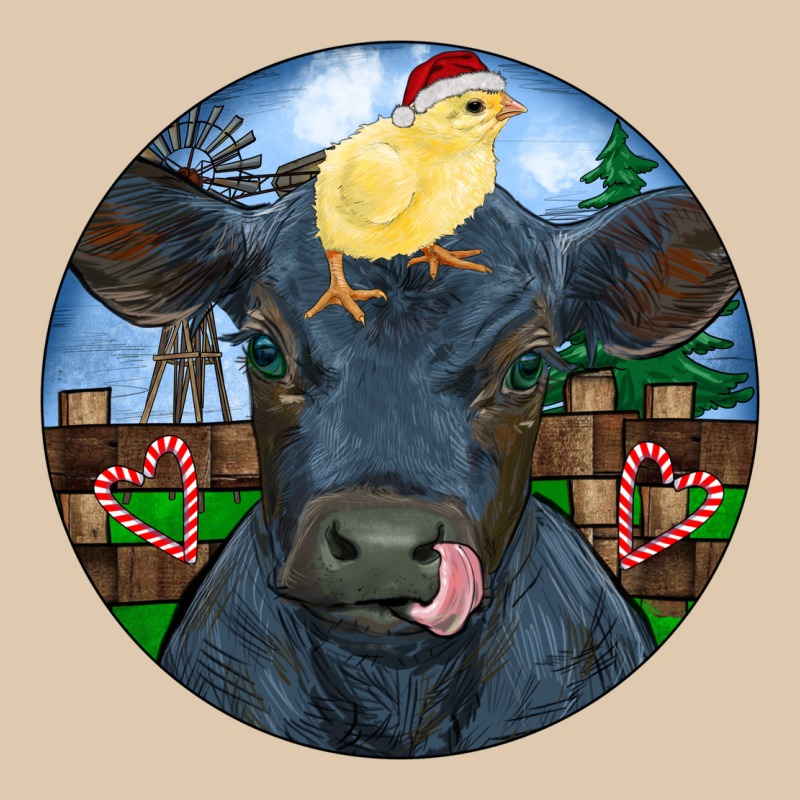 Black Angus Cattle With Santa Chick Christmas Classic Tee by RanaPortraitStore | Teevron