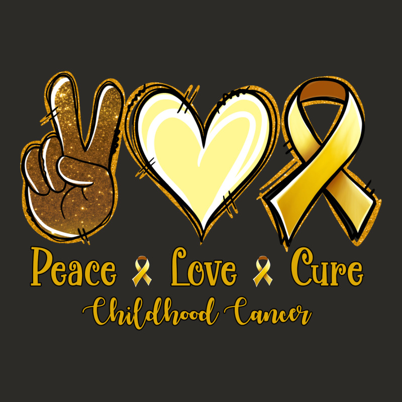 Peace Love Cure Bone Cancer Heavy Core Tee by NancyCooperArtShop | Teevron