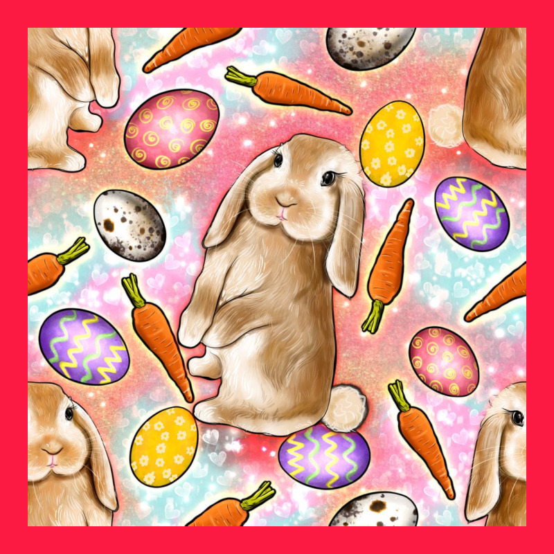 Happy Easter Bunny Seamless Pattern Zipper Hoodie by BundleAndBundleShop | Teevron