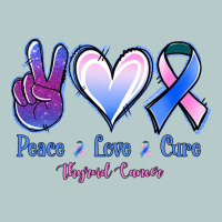 Peace Love Cure Thyroid Cancer Heavy Core Tee | Teevron