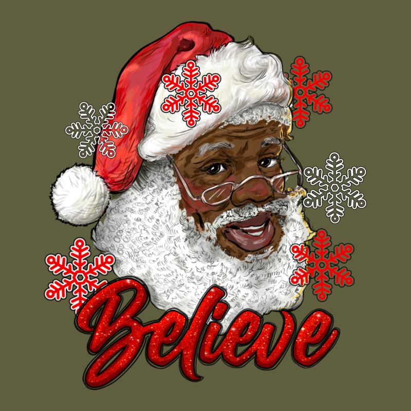 African American Santa Believe Vintage Tee by RanaPortraitStore | Teevron