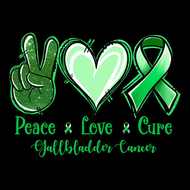Peace Love Cure Gallbladder Cancer Heavy Core Tee by NancyCooperArtShop | Teevron