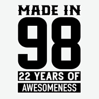 Made In 98 22 Years Of Awesomeness Urban Heavy Tee | Teevron