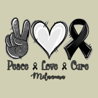 Peace Love Cure Melanoma Cancer Heavy Core Tee | Teevron