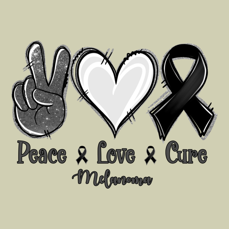Peace Love Cure Melanoma Cancer Heavy Core Tee by NancyCooperArtShop | Teevron