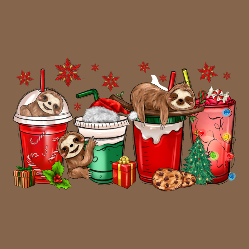 Christmas Sloth Coffee Cups Premium Tee by MaliasSmallBusiness | Teevron