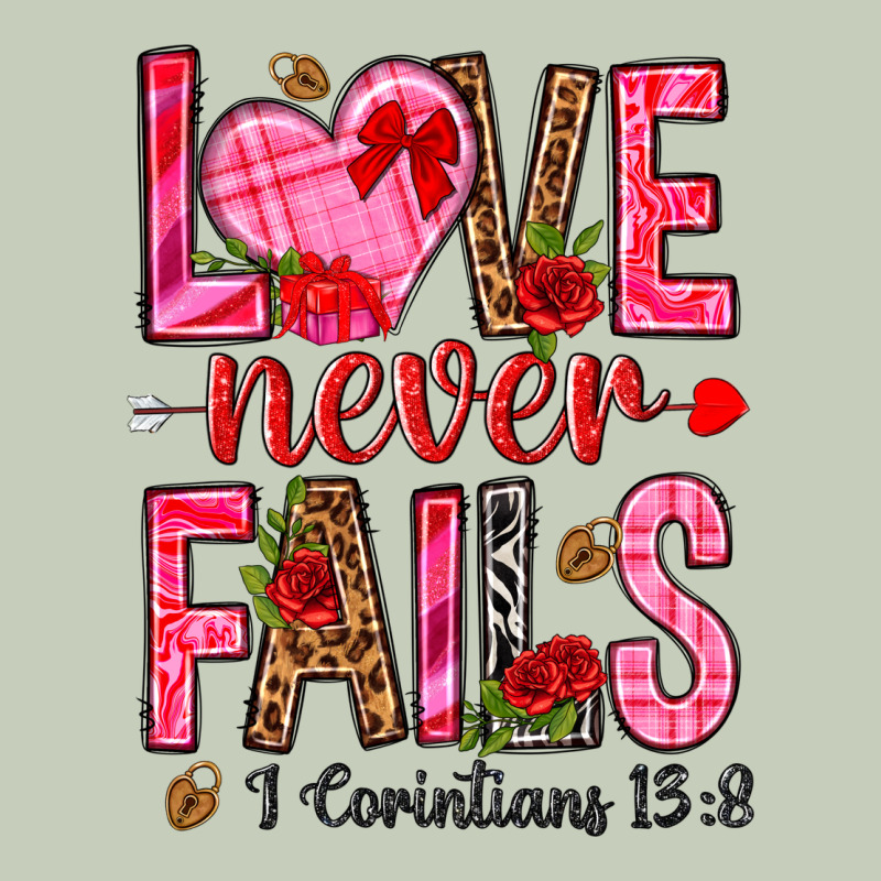 Love Never Fails I Corintians 13 8 Ladies Tee by NancyCooperArtShop | Teevron