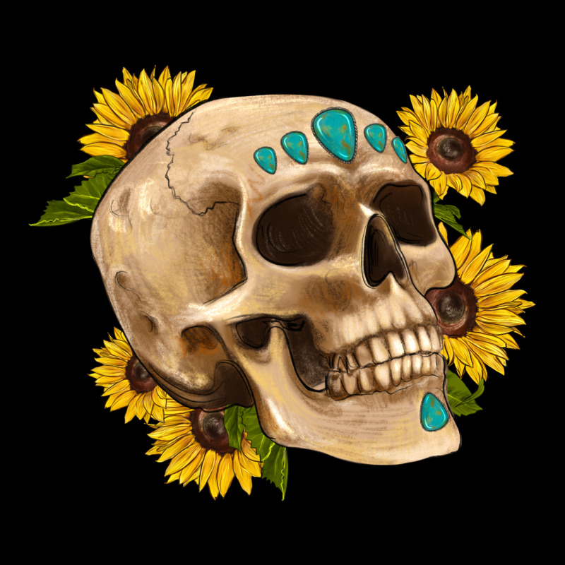 Skull Flowers And Gemstone Urban Hoodie by Artiststas | Teevron