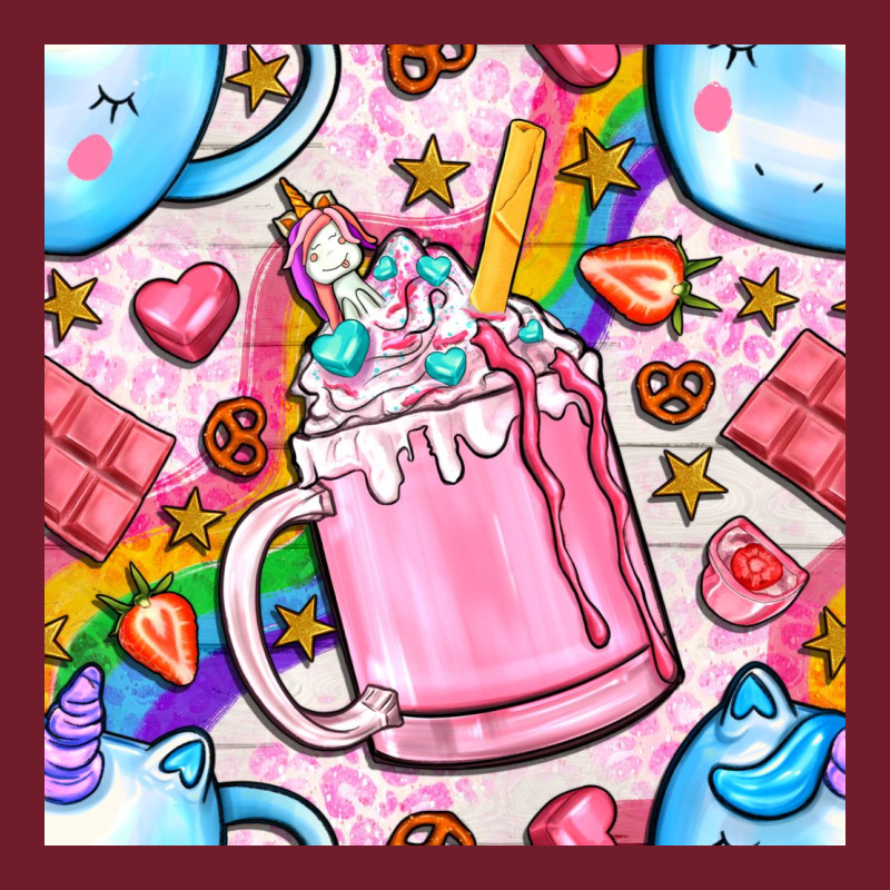Unicorn Coffe Cup And Star With Rainbow Seamless Pattern Bbs Zipper Hoodie by BundleAndBundleShop | Teevron
