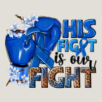 His Fight Is Our Fight Colon Cancer Blue Ribbon Heavy Core Tee | Teevron
