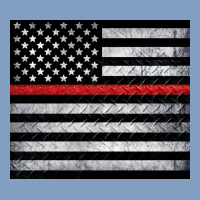 Thin Red Line American Flag Metal Floor Urban Hoodie | Teevron