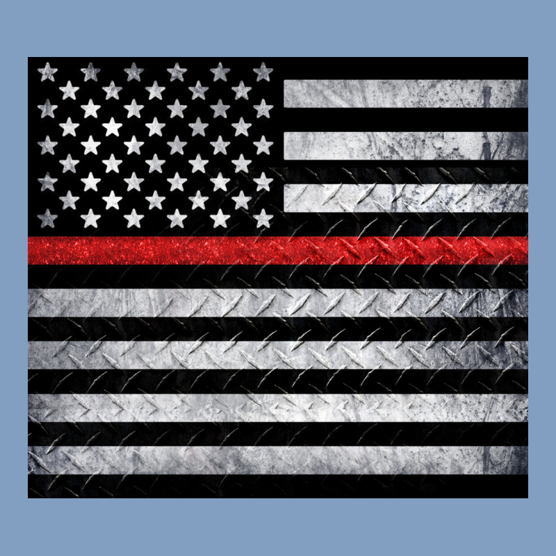 Thin Red Line American Flag Metal Floor Urban Hoodie by Artiststas | Teevron